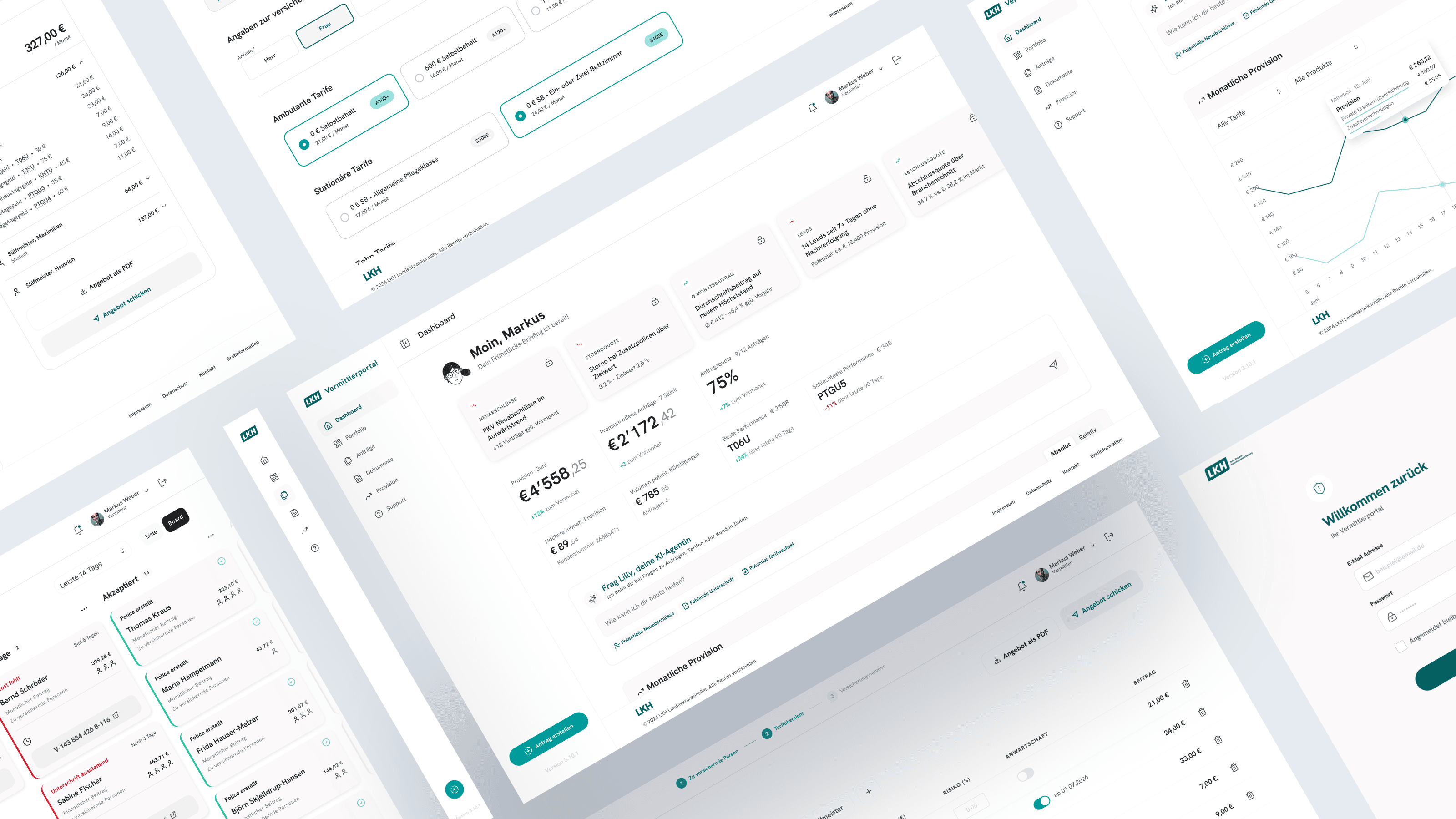 LKH broker portal — insurance design system